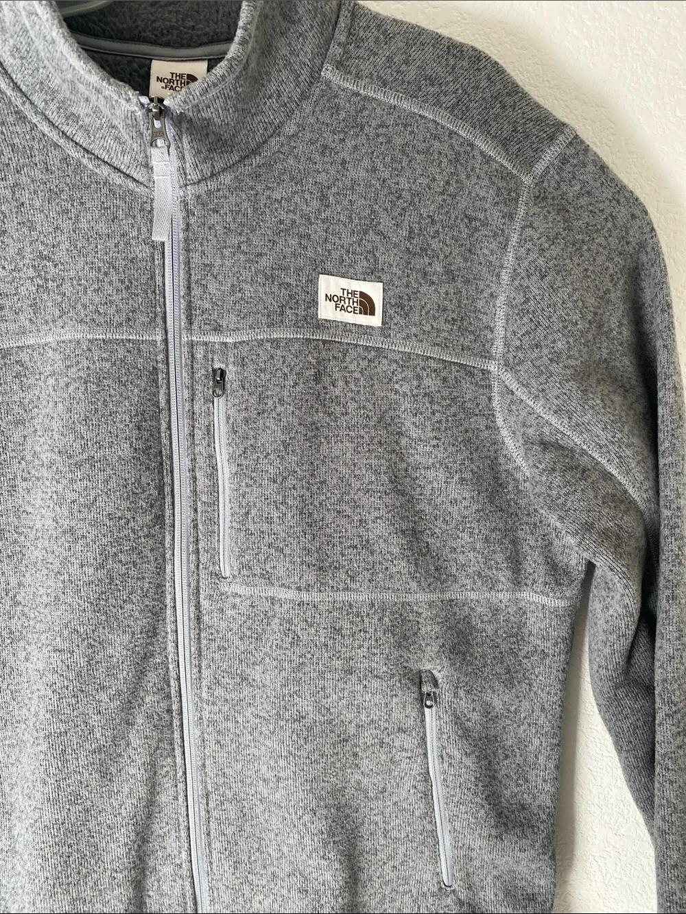 The North Face Men’s Gordon Lyons Heather Gray Full-Zip Fleece Jacket Size XL